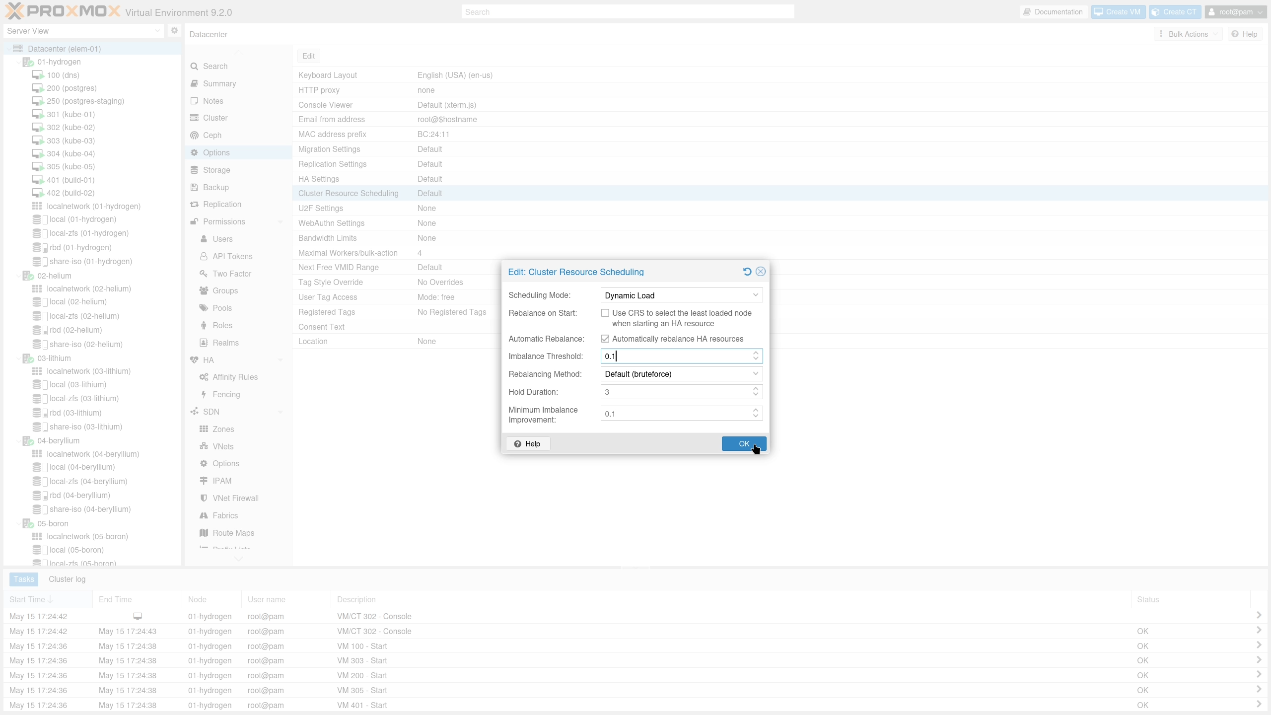 Proxmox VE 9.2 — Dynamischer Load-Balancer