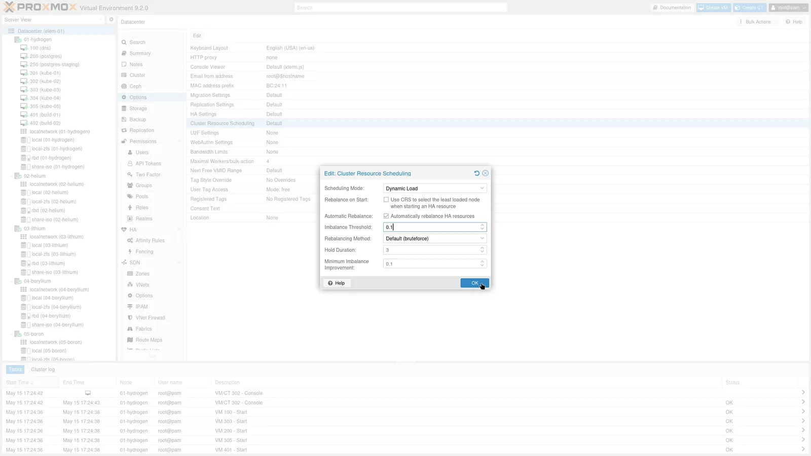 Proxmox VE 9.2 — Dynamic Load Balancer
