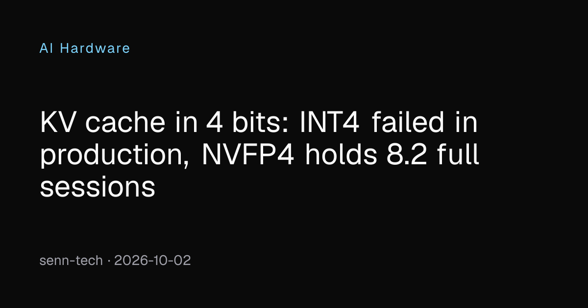 4-bit KV on 4× RTX 5090: INT4 out, NVFP4 in · senn-tech
